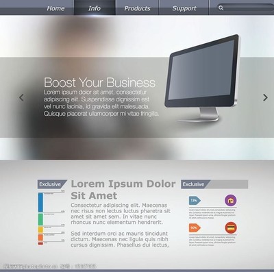 網(wǎng)頁與網(wǎng)站設(shè)計 模板與圖片的完美融合